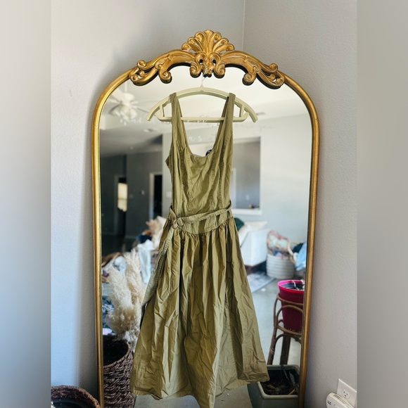 Anthropologie belted army green midi dress large - Picture 2 of 2